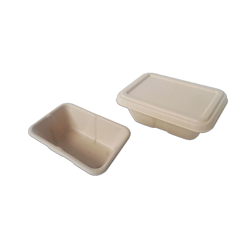 rectangular unbleached pulp container